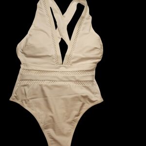 Chic Cream One-Piece Swimsuit